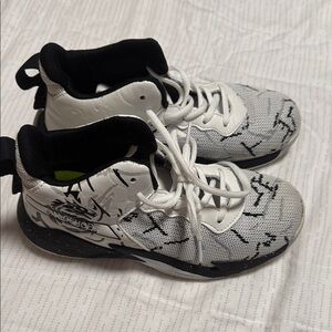 Kids Black and White Graphic Sneakers